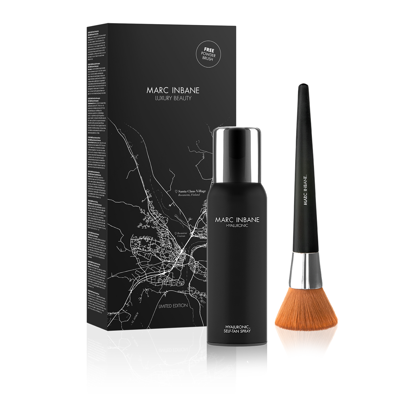 X-MAS SET Hyaluronic Self Tan Spray + Gratis Powder Brush